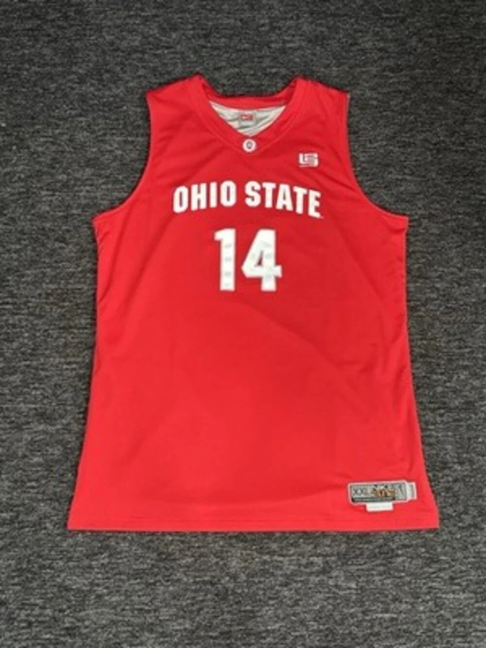 Vintage Ohio State Buckeye Jersey Men Basketball Nike Elite Lebron James #14 2XL